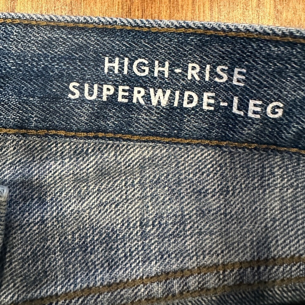 J.Crew High Rise Super Wide Leg Jeans Women Size 31 Blue Denim Sold Out Retro - Picture 5 of 13